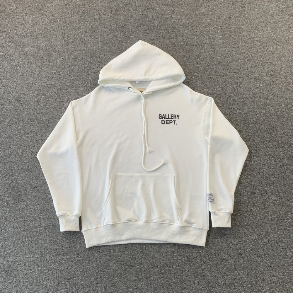 Gallery White Long-Sleeved Sweater Letter Graffiti